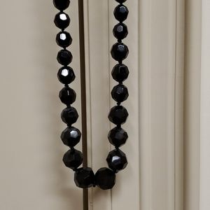 Carolee black glass bead necklace